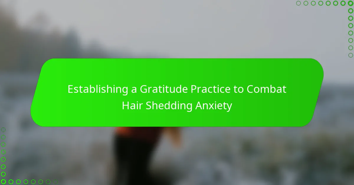Establishing a Gratitude Practice to Combat Hair Shedding Anxiety